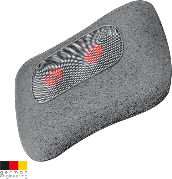 Donkergrijs Sanitas SMG 141 shiatsu-massagekussen met fleecehoes