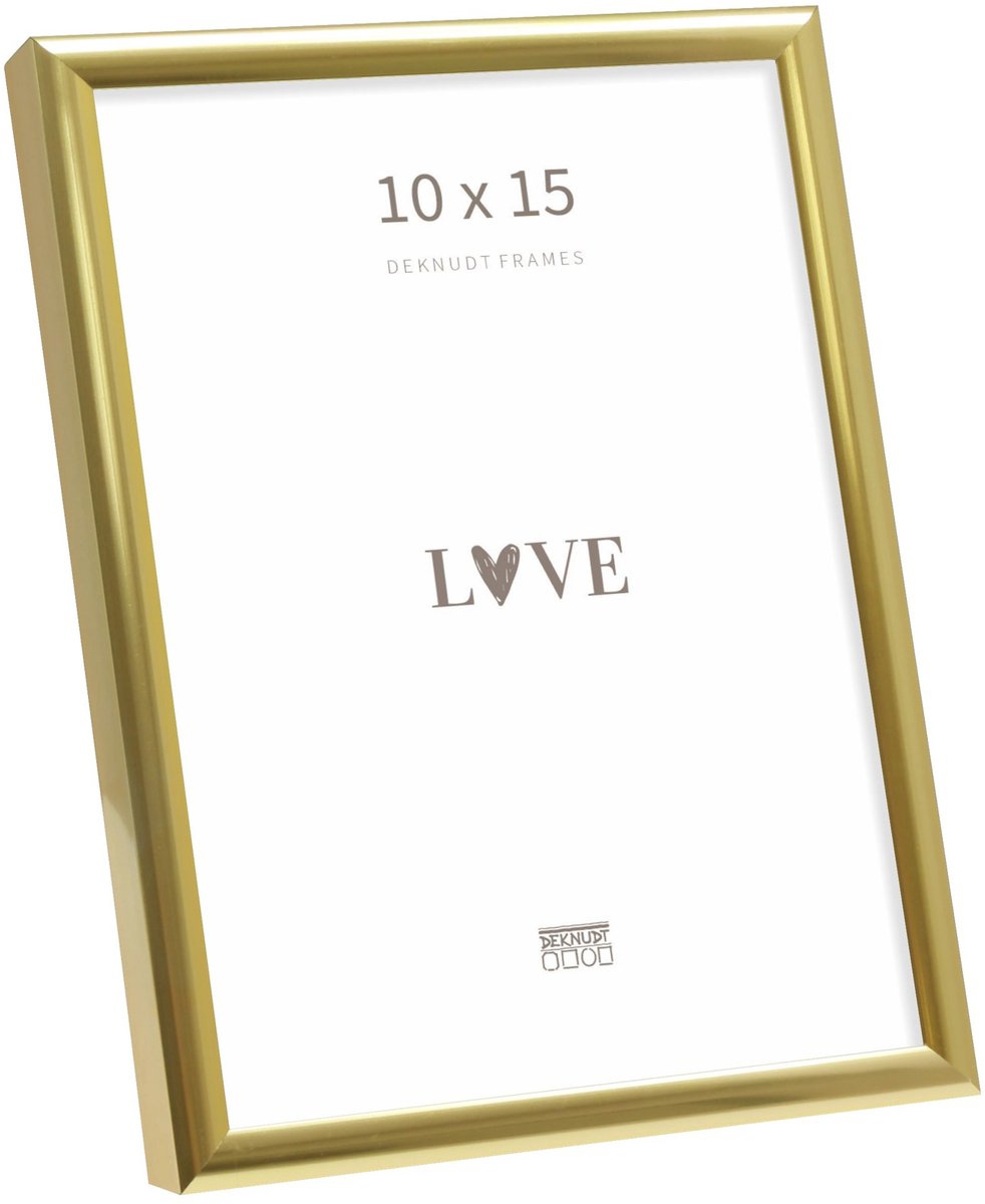 Deknudt Frames fotolijst S027A4 - smal goudkleurig aluminium - 10x15