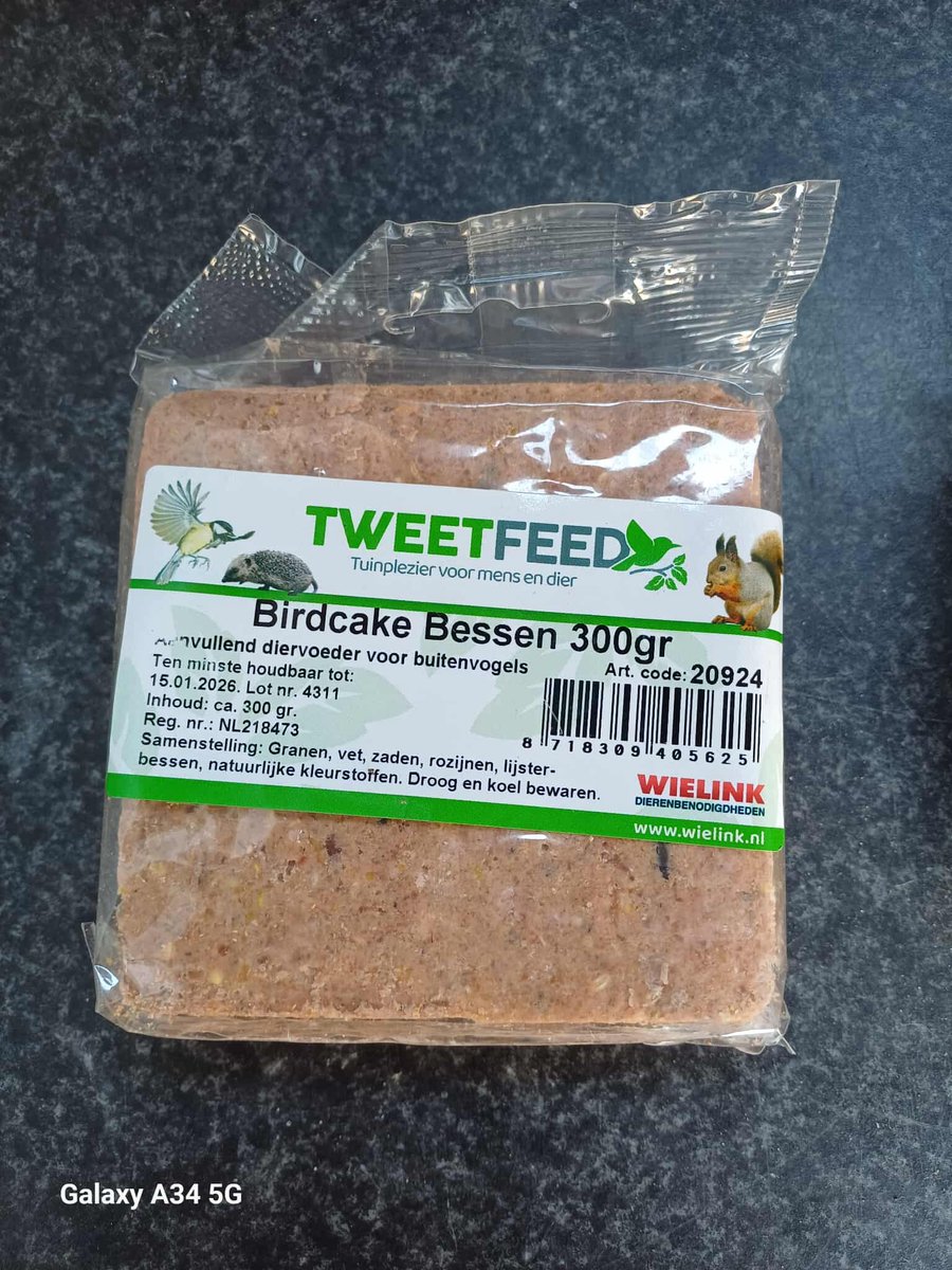 Tweetfeed Birdcake Bessen Per Stuk