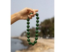 Groene statement ketting met ronde kralen - statement ketting - ketting met kralen - ketting - ketting groen - groene ketting - bubble grote kralen ketting - green necklace - necklace green - statement ketting - mystic ketting