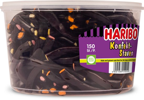 Haribo Konfektstafen - drop met vulling - 150 stuks silo