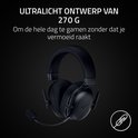 Zwarte Razer gaming headset met microfoon, met veer symbool.