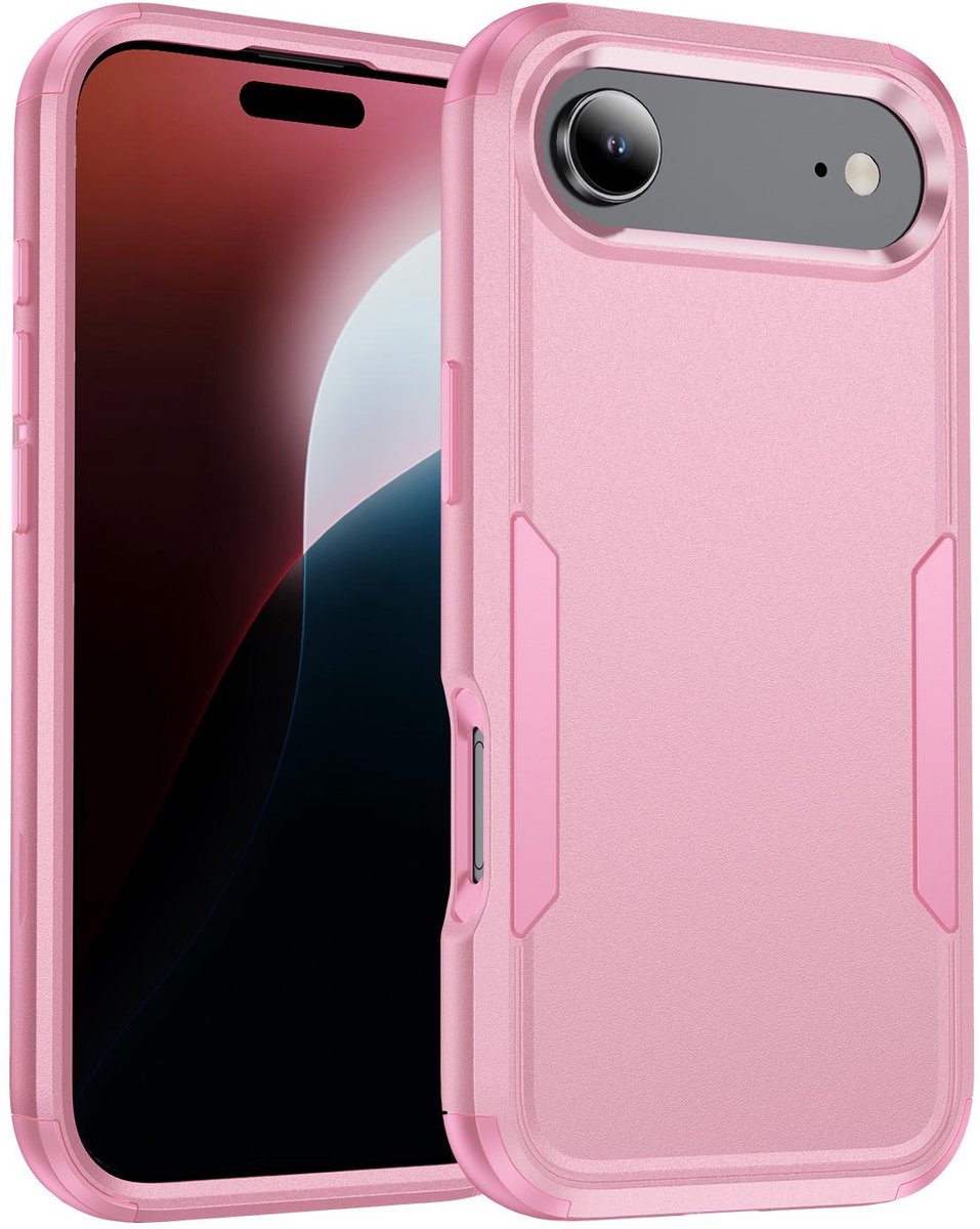 Mobigear Hoesje geschikt voor Apple iPhone Air Telefoonhoesje Hardcase | Mobigear Ultra Tough Backcover Shockproof | Schokbestendig iPhone Air Telefoonhoesje | Anti Shock Proof - Roze