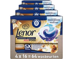 Lenor Wasmiddel Pods - Gouden Orchidee - 4x 16 stuks