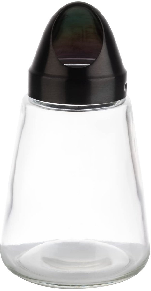 Snackdispenser houder van glas - schroefdeksel van roestvrij staal - Ø 85 cm - hoogte 155 cm