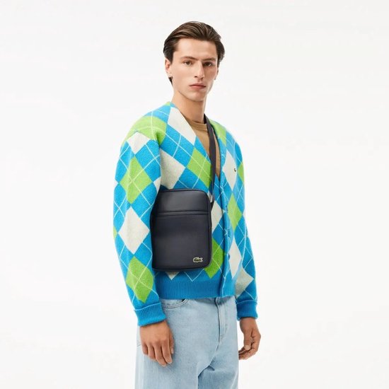 LACOSTE Sac à épaule bandoulière LCST Flat Crossover Bag Eclipse