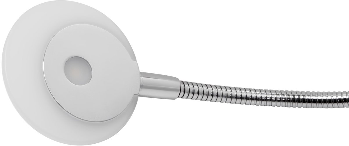 JUNKER verlichting LED leeslamp LUNA (12 V, 1,5 W, 2700K + 4000K, Mini AMP) met flexibele lampenarm en 3-standen touchsensor
