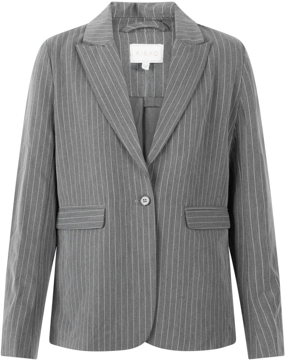Ai&Ko Amanda Pinstripe Vis 350 G Blazers Meisjes - Grijs - Maat 152