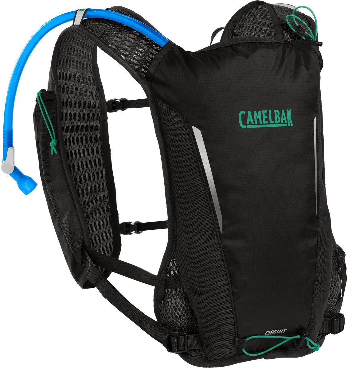 CamelBak Circuit Run Vest - One Size - Drinkrugzak - 5,5 L - Reflecterend - Hardloopvest - Drinkhouder - Lichtgewicht - Zwart