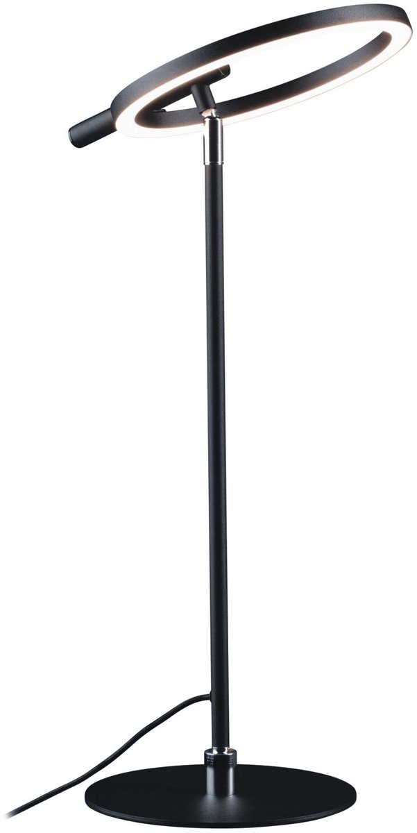 LED-bureaulamp Odila Tunable White 650lm 10,4W Zwart mat, Chroom