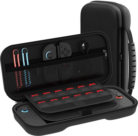 Case Geschikt voor Nintendo Switch 2 - Met opbergvak voor 12 games - Hoesje Geschikt voor Switch 2 - Waterdicht en schokbestendig - Zwart