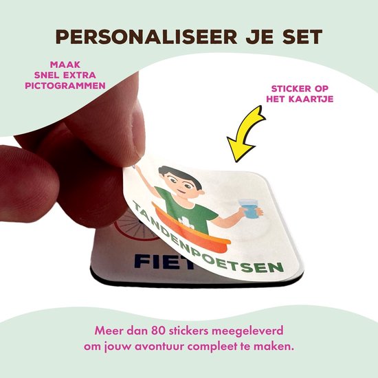 Smarfer - Magnetische pictogrammen voor weekplanner - 50 stuks - Planbord kind – Buiteneditie