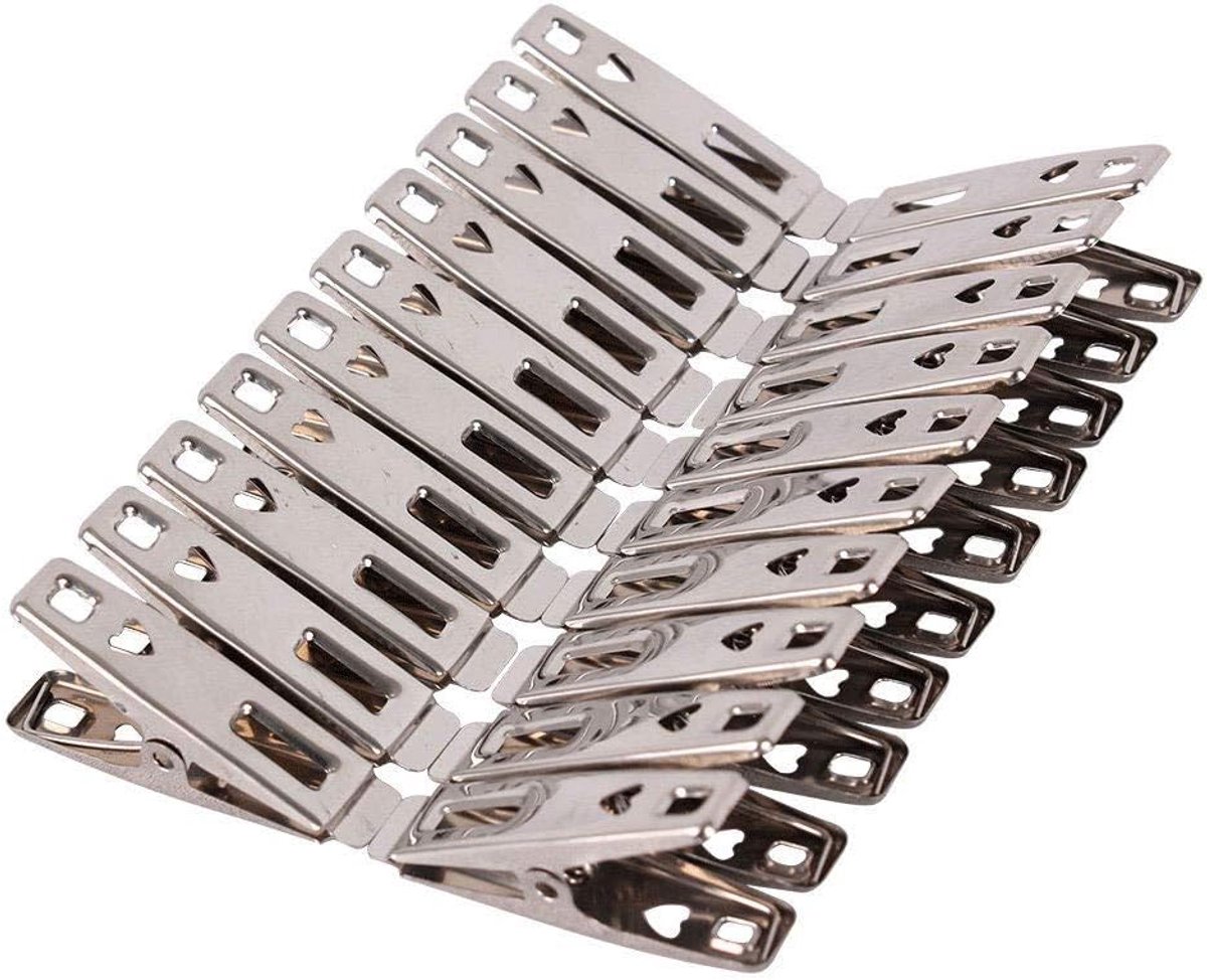 Liefdesklemmen - Wasknijpers van roestvrij staal - Wasknijpers - Quiltklemmen - Multifunctioneel - Clips met goede grip - Clips van roestvrij staal - Wasknijpers voor huishoudelijk gebruik - Voor kleding, sokken, voedselzegels, foto's - 60 stuks