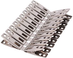 Liefdesklemmen - Wasknijpers van roestvrij staal - Wasknijpers - Quiltklemmen - Multifunctioneel - Clips met goede grip - Clips van roestvrij staal - Wasknijpers voor huishoudelijk gebruik - Voor kleding, sokken, voedselzegels, foto's - 60 stuks