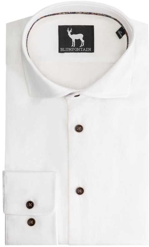 Gents - Overhemd Blumfontain uni wit - Katoen - Wit - Maat 3XL
