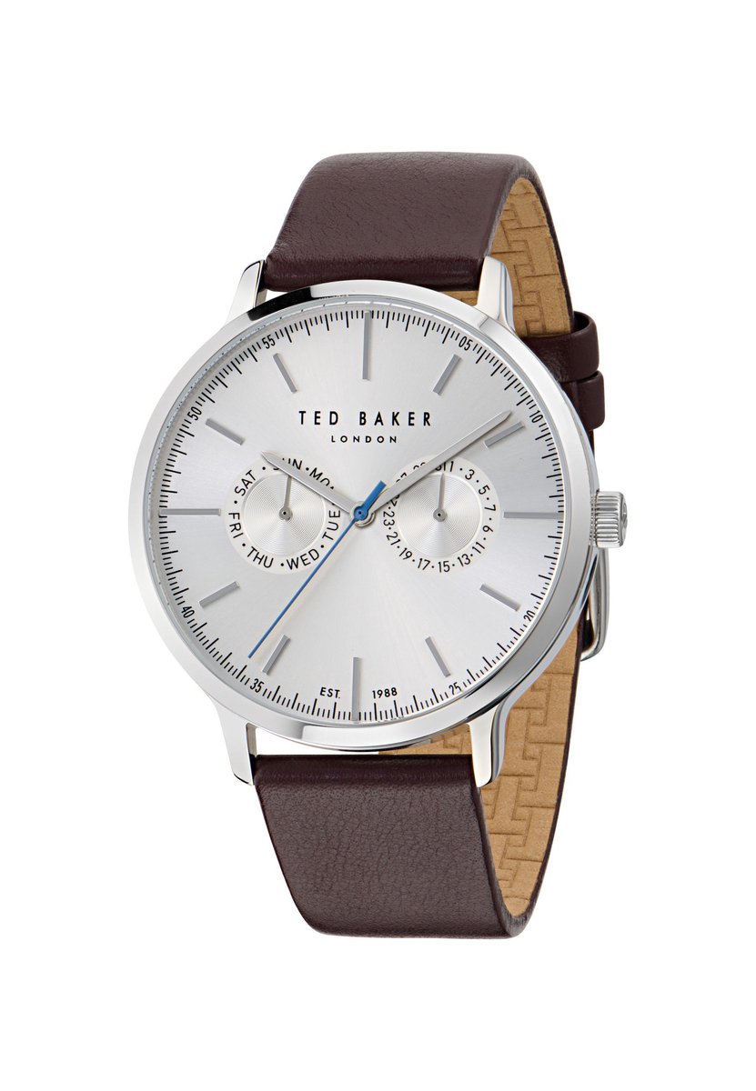 Ted Baker Haarvin Quartz Chronograaf Horloge Bruin En Wit Kast: 100% Roestvrij Staal | Armband: 100% Leer 42 BKPHAS501W0, BKPHAS503W0