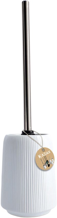 simplehuman BT1095 Vervangende toiletborstelkop, eenvoudig vast te schroeven, stijve buitenborstelharen, zwart kunststof