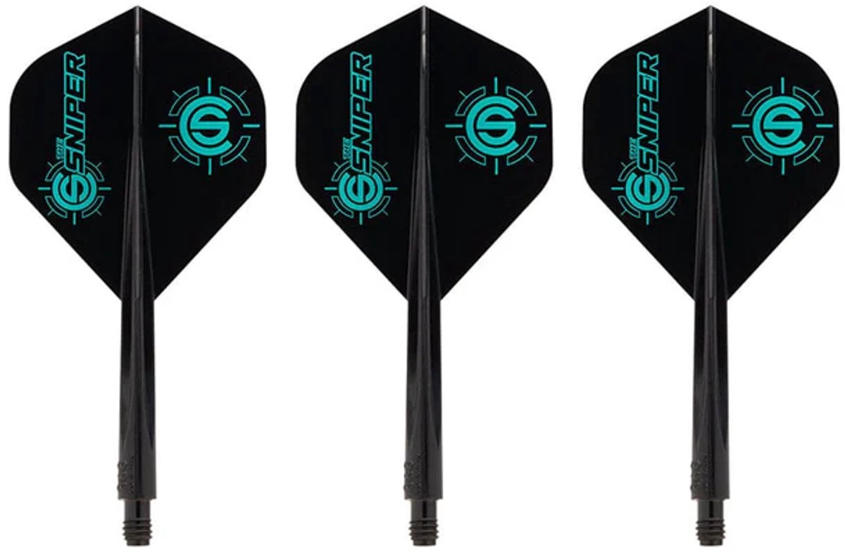 Condor AXE Flight System Standard Connor Scutt Black - Dart Flights Short