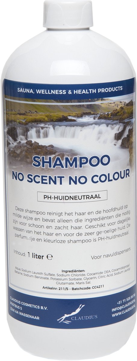Shampoo No Scent No Colour - 1 Liter - Haarverzorging