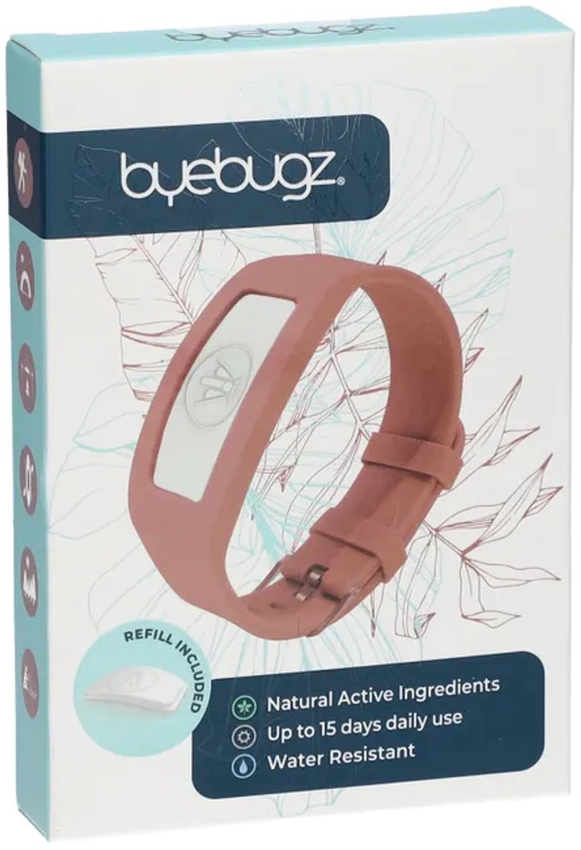 ByeBugz Anti-Insecten Bangles Rocky Pink