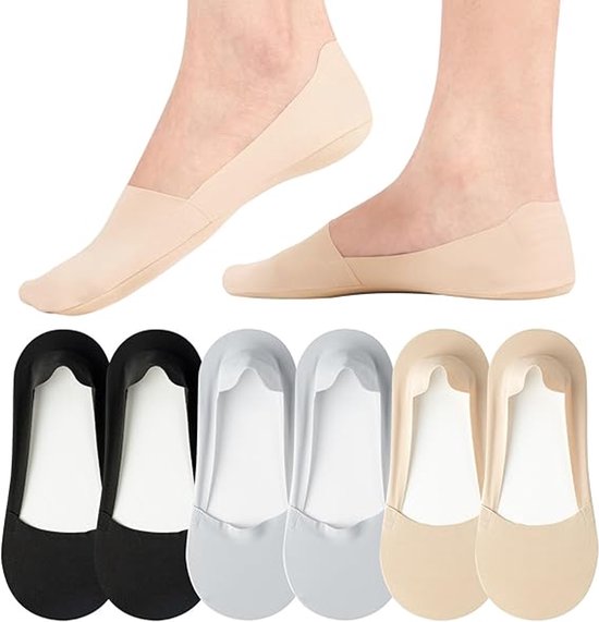 Lot de 6 paires de chaussettes bateau pour homme - Chaussettes fines invisibles - Chaussettes d'été fines antidérapantes et anti-chute - Chaussettes basses invisibles et sans traces - Chaussettes courtes homme en pur coton et soie glacée - 44