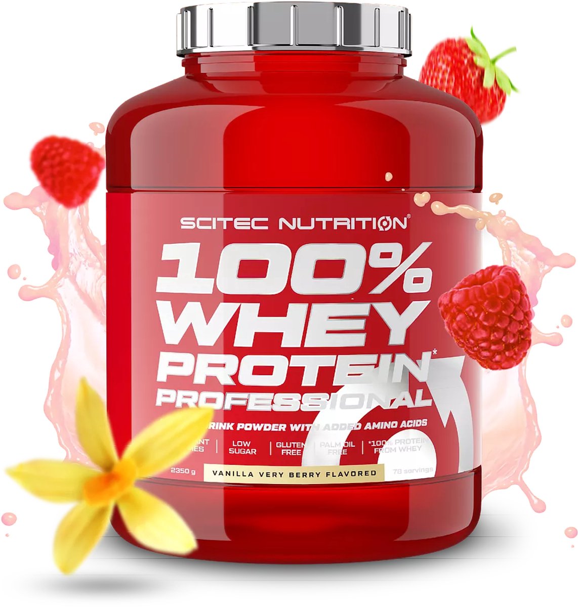 Scitec Nutrition - 100% Whey Protein Professional (Vanilla/Very Berry - 2350 gram)