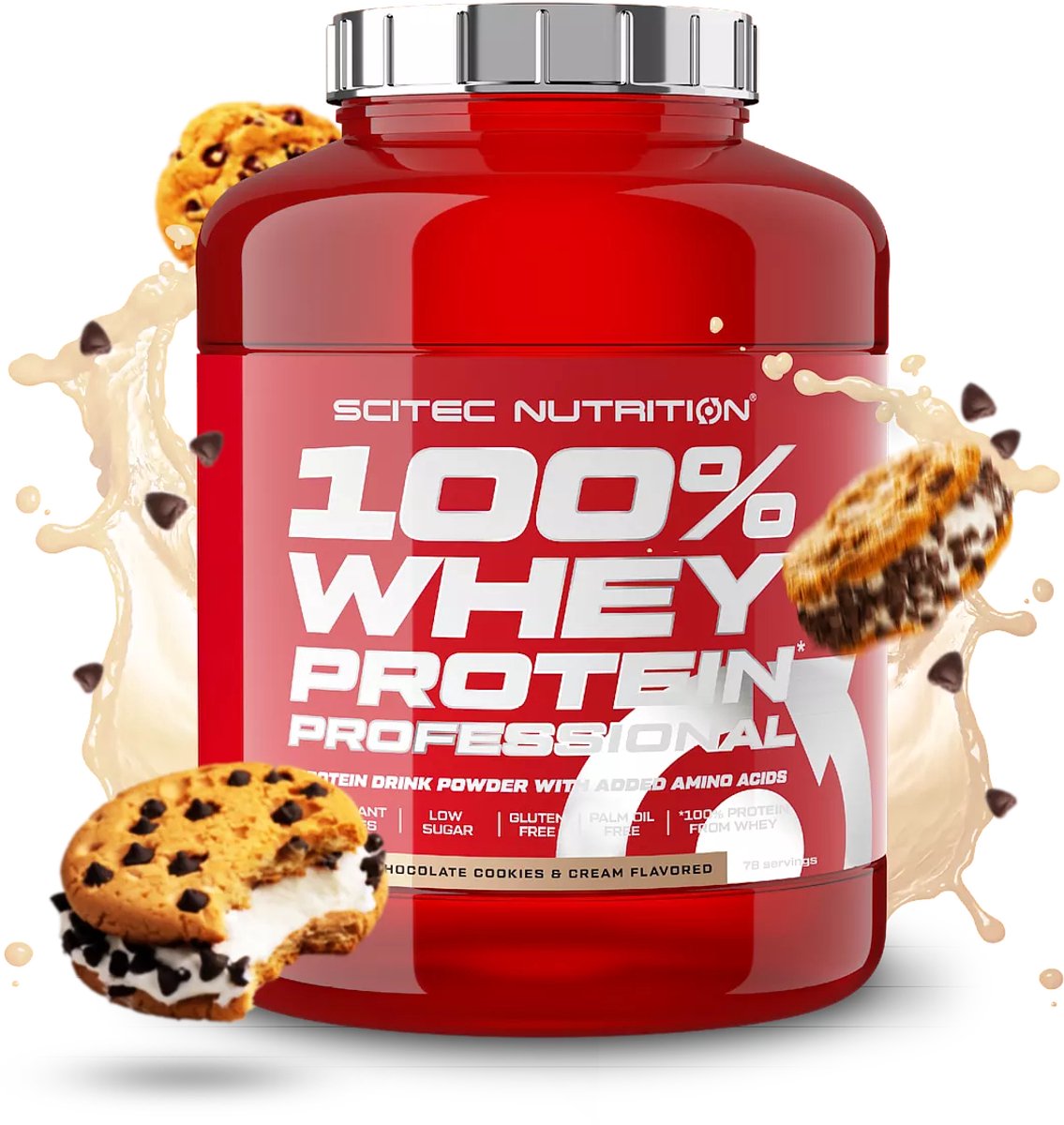 Scitec Nutrition - 100% Whey Protein Professional (Chocolate/Cookies/Cream - 2350 gram) - Eiwitshake - Eiwitpoeder - Eiwitten - Proteine poeder