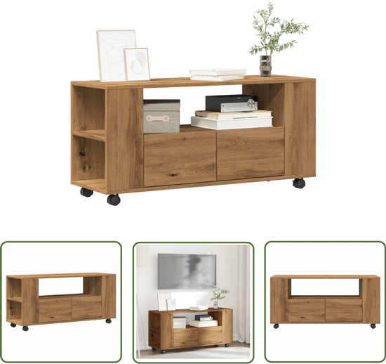 Kare Design Mobil | Tv-meubel op wielen brons | 85869