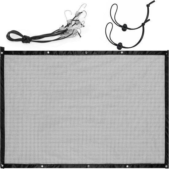 Dog Net - Car Protection - Separation Net - Portable Double Layer - Car Safety Net 108x75cm - Adjustable Safety Net with 4 Hooks - Vehicle Safety Net for Dogs - SUV Safety Net