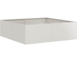 vidaXL - Plantenbak - 100x100x30 - cm - roestvrij - staal