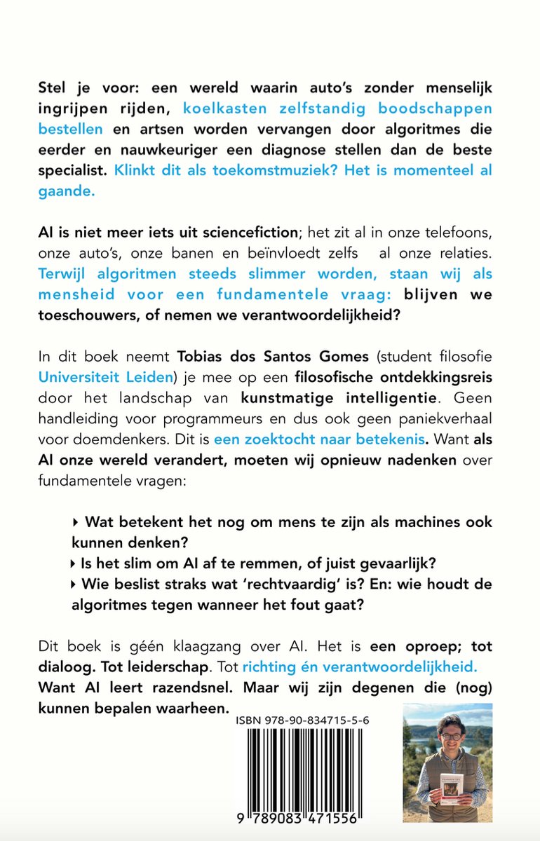 Boek met op de voorpagina een illustratie van een hoofd met tandwiel en een man op de achtergrond.