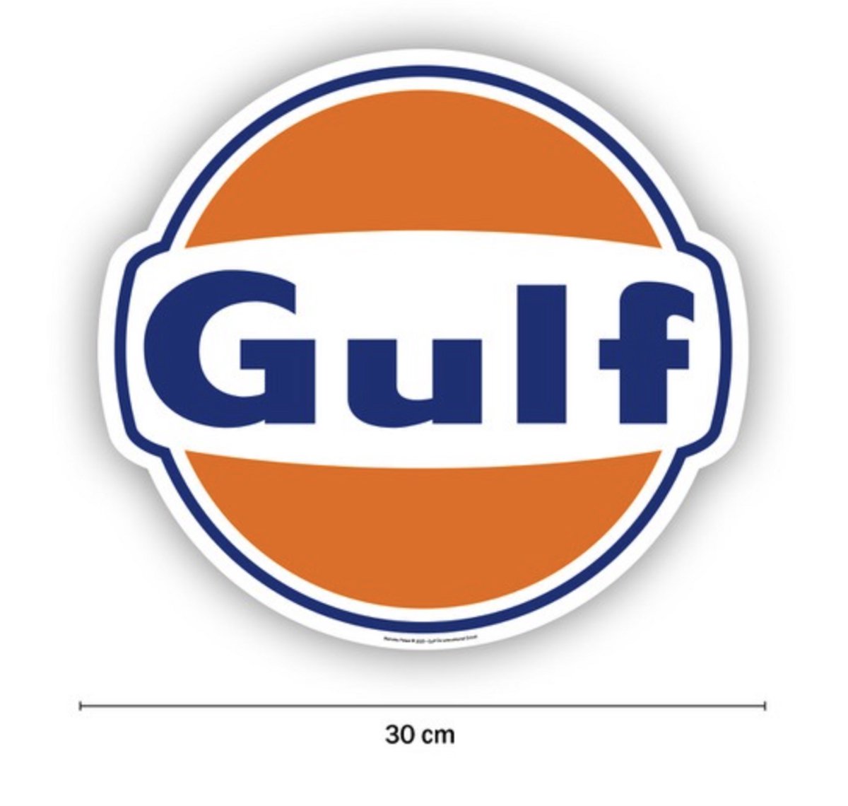 Gulf Logo Officiele Sticker 30 cm Gelicenseerd