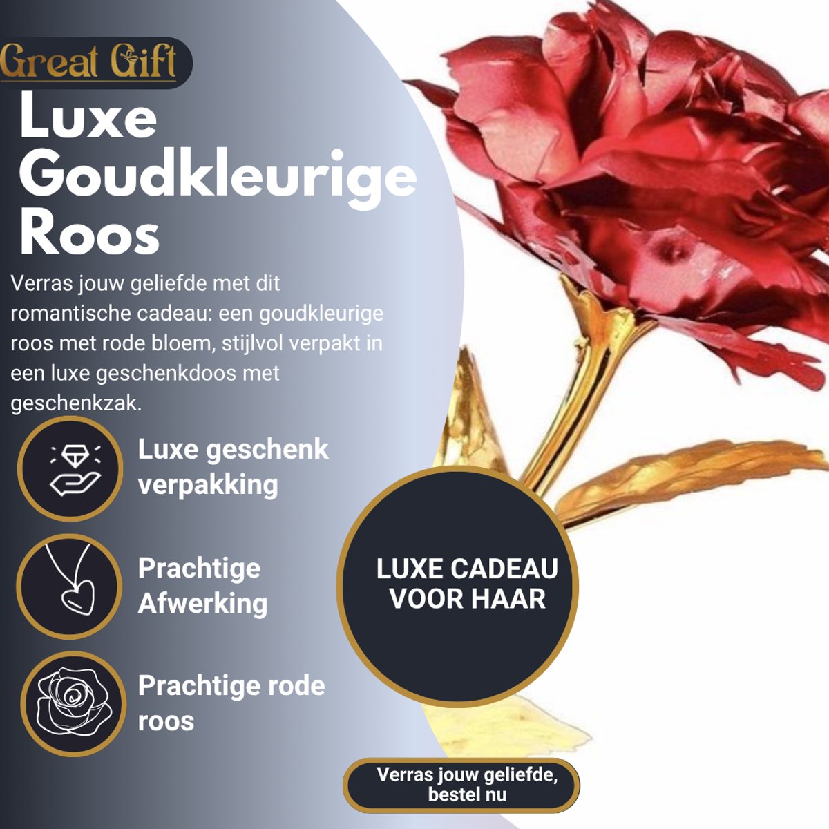 Romantisch Geschenk Voor Haar Infinity Rozenbox – Echte Geconserveerde Roos Met 'Ik Hou Van Jou' Ketting In 100 Talen | Cadeau Voor Vrouwen Cadeau Voor Vrouwen Moederdag