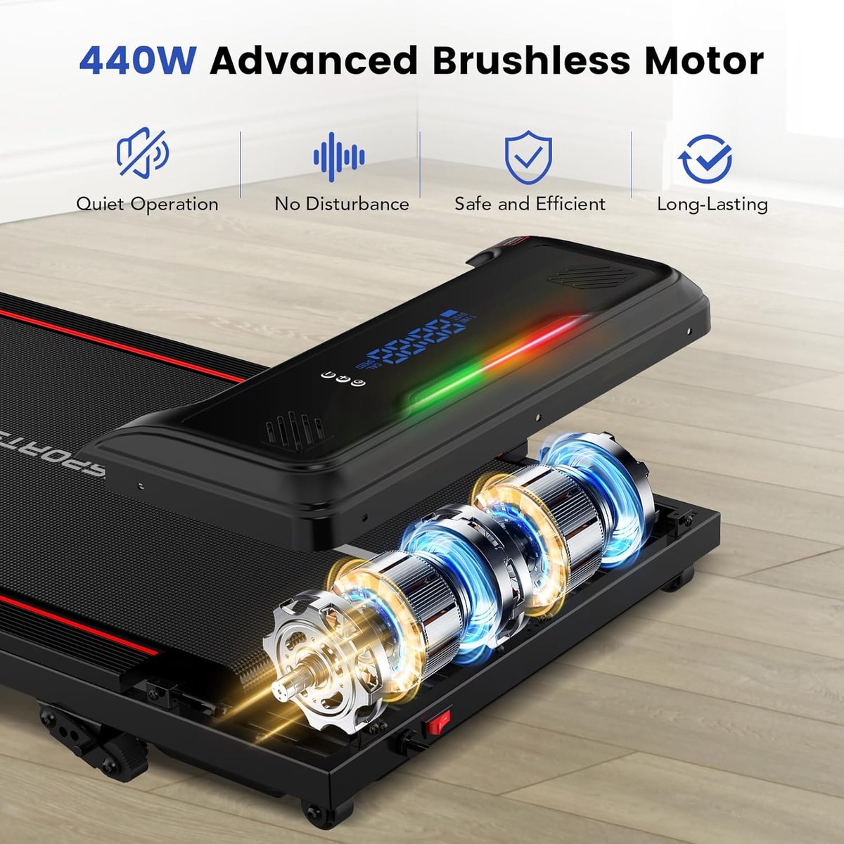 Afbeelding 2 van CITYSPORTS WP6 Loopband - Wandelband - Elektrisch Loopband - Fitness - Walking Pad - 1~6km/h - 120KG - Incl. Afstandsbediening