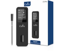 Claire F3 Pro Vleesthermometer - BBQ Thermometer - Draadloos - Incl. App en 1 meetsonde