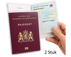 2x Paspoorthoes I Paspoort Houder I Paspoort Cover I Paspoort Omslag I Paspoort Etui I Incl. Creditcardhouder I Transparant