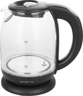 Emerio Waterkoker met Temperatuurregeling 1.7 Liter - LED Verlichting - Oververhittingsbeveiliging en Automatische Uitschakeling - Water niveau indicator - Elektrische Waterkoker 2200W - WK-119255.5 Zwart / Glas