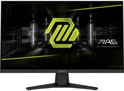 Vooraanzicht van een zwarte MSI MAG 274F gaming monitor met het MSI-logo en 'MAG MSI ARSENAL GAMING'.
