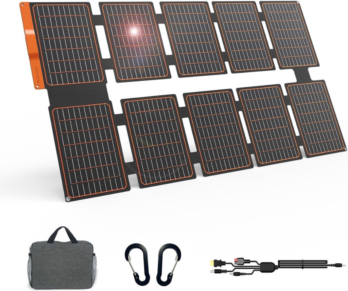 MMM® Zonnepaneel Opvouwbaar - Zonnepaneel - Zonnepanelen Compleet Pakket - Monokristallijne Zonnecel voor Kamperen - 100W DC/QC 3.0 USB-A & PD3.0 USB-A en PD3.0 USB-C
