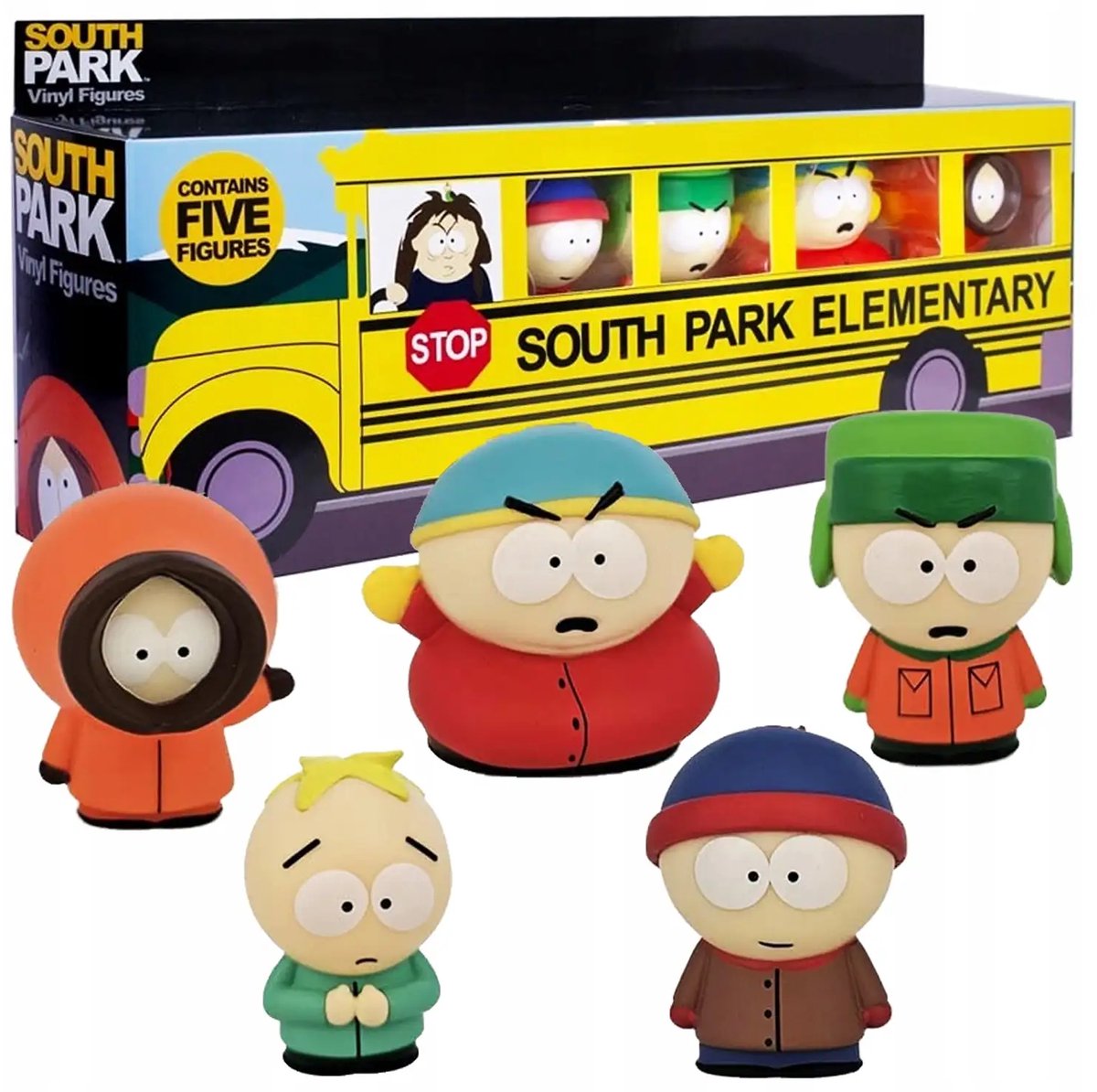 South Park Schoolbus verzamelfiguren 5 pack - 5 cm groot - Collectible Merchnandise