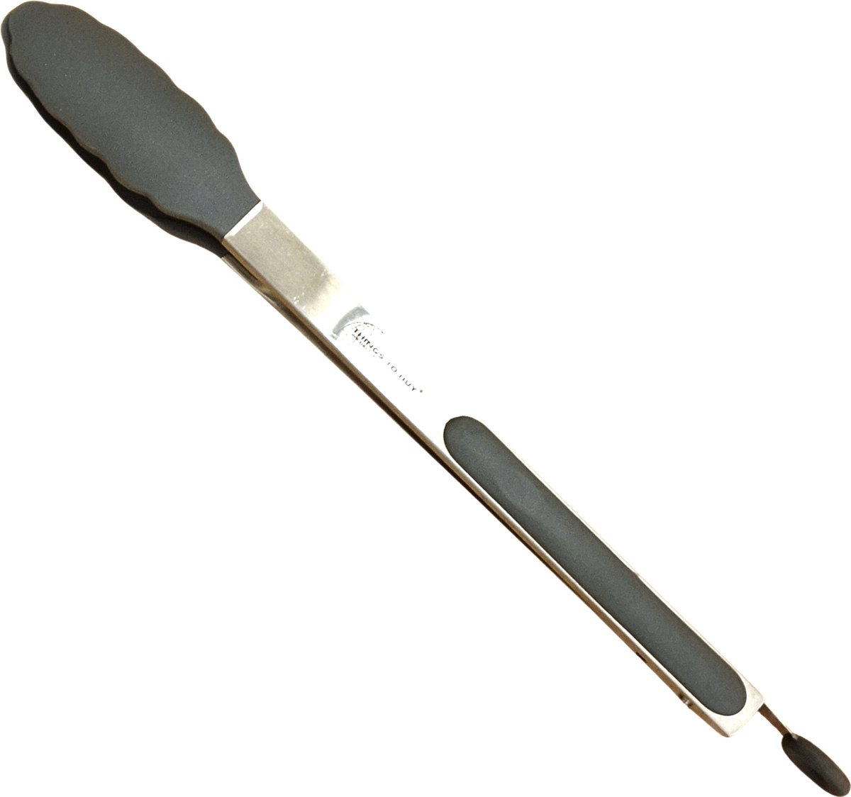 THINGS-TO-BUY – BBQ Tang – Keukentang – 34 cm – Siliconen/RVS – Grijs – Hittebestendig – Voor Grill, Slakom ,Koekenpan