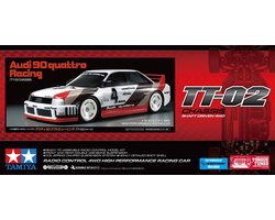 Tamiya Modelbouwpakket Auto - 58744 RC Auto - Audi 90 Quattro Racing - TT-02 RC Plastic - 1:10 - Modelbouw