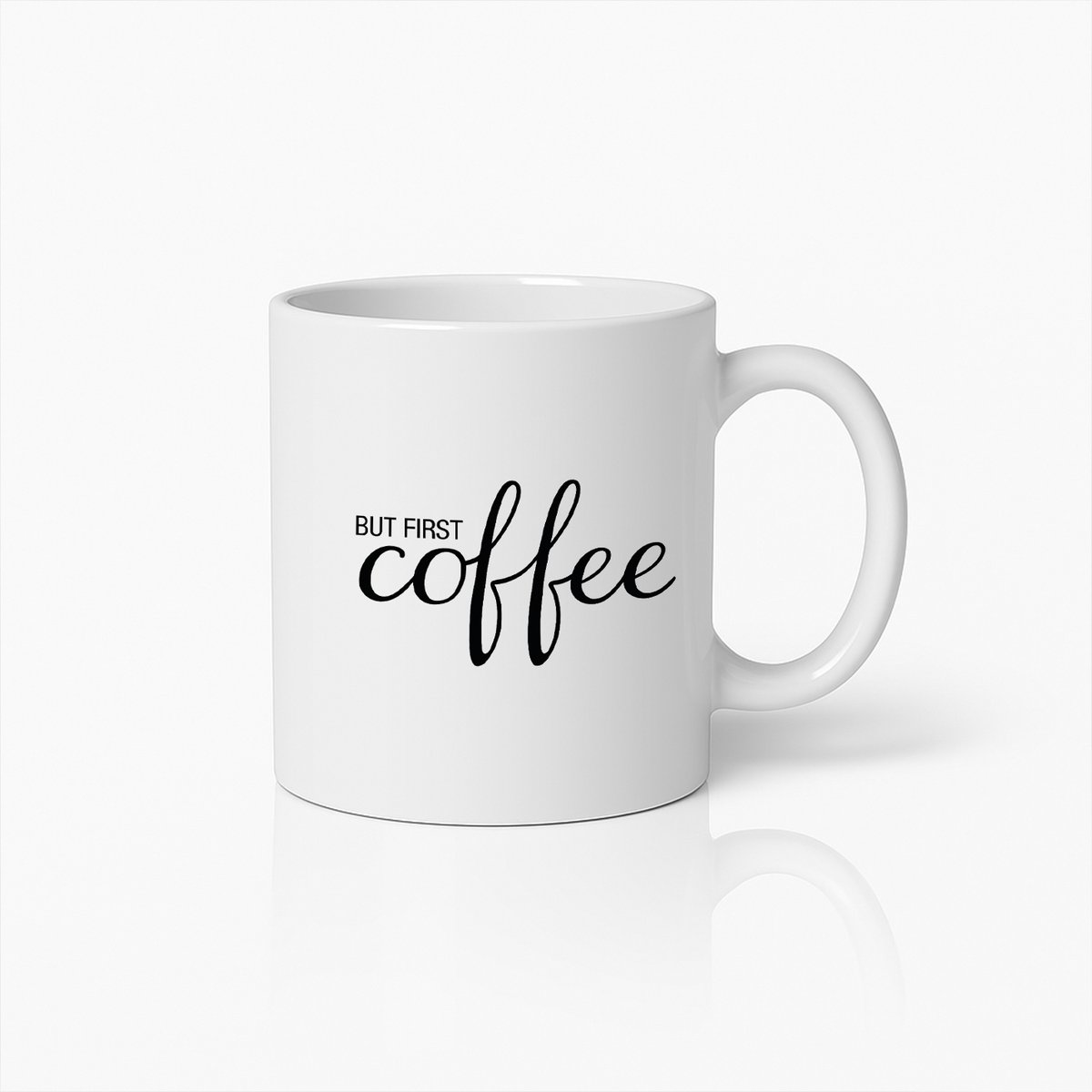 Minimalistische "Maar Eerst Koffie" Mok – Perfect Cadeau voor Koffieliefhebbers