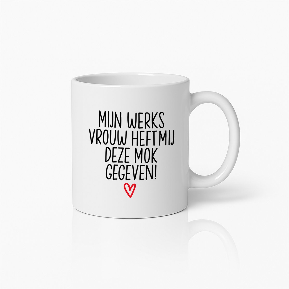 330ml Grappige Mok voor Werkvrouw – Lief Hart Ontwerp, Ideaal Cadeau voor Collega’s