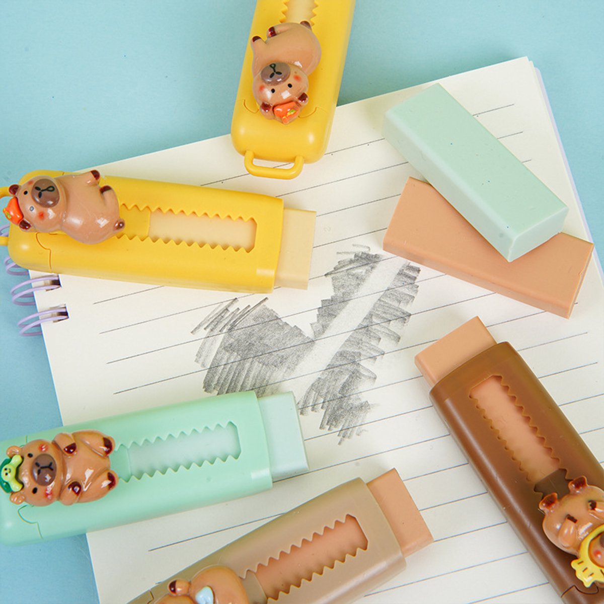Lápices Mecánicos Mozxirz Cute De 0 5 Mm Con Recambios Capybara 4 Unidades - Venta Internacional Mkp 747211918