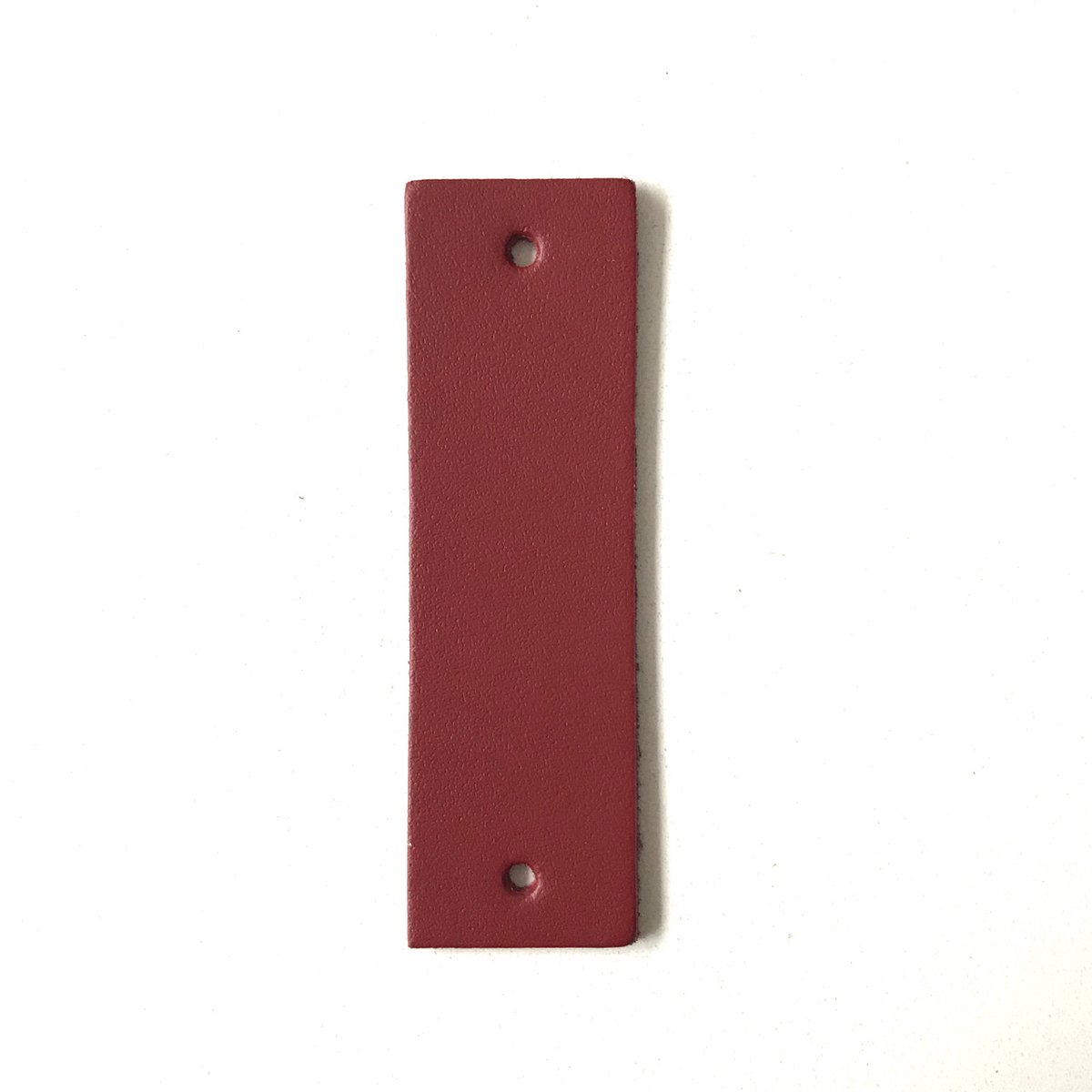 Leren label rood