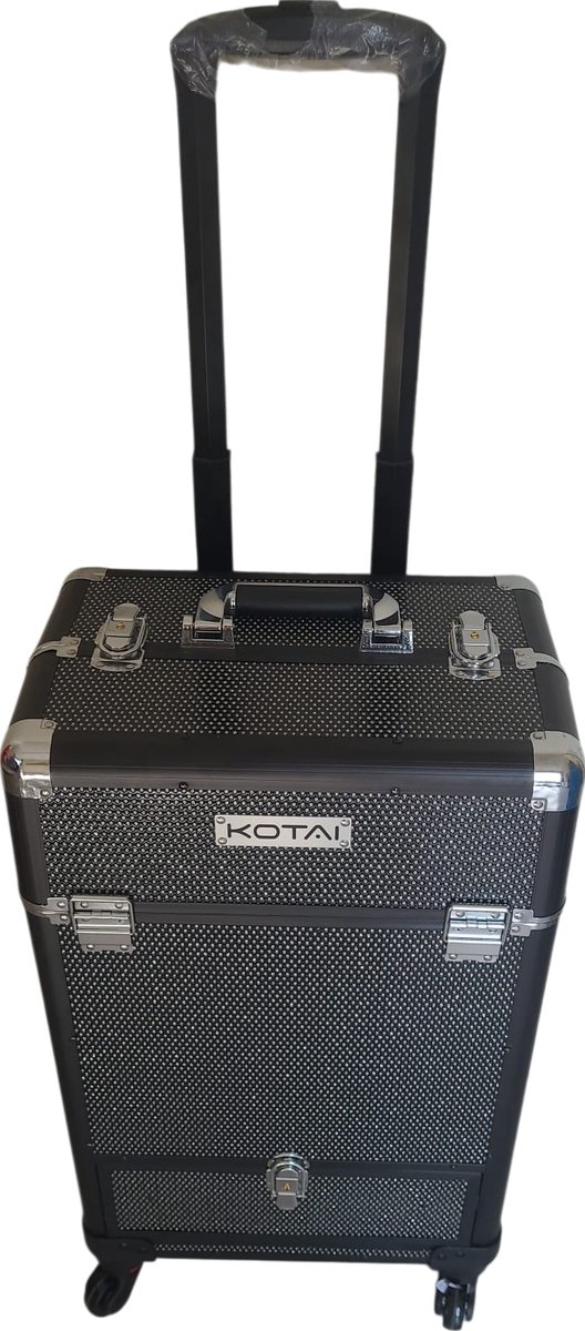 Trimkoffer Trolley XL Met 4 wielen 36x25x65H cm Black