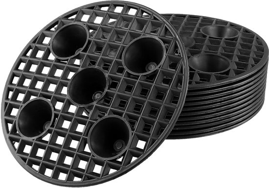 Tianher Bloempotbescherming, 2 stuks, groot, snijbaar bloempotrooster met diepe palen, bloempotafdekking, bescherming tegen katten, ter bescherming van kinderen, huisdieren, 52 cm