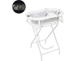 BimbelBoo® - Baby Bad met Ingebouwde Thermometer - Babybad met Standaard - Opvouwbaar - Baby Bad Set - Baby Badset - Baby Badje - Babybad - Baby Badje - Baby Badje met Standaard - Babybadje - Kinderbad
