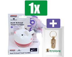 Nina Ottosson Kattenspel Hunt ’n Swat Treat Tumbler - Inclusief PetsHome Goudkleurige Adreskoker